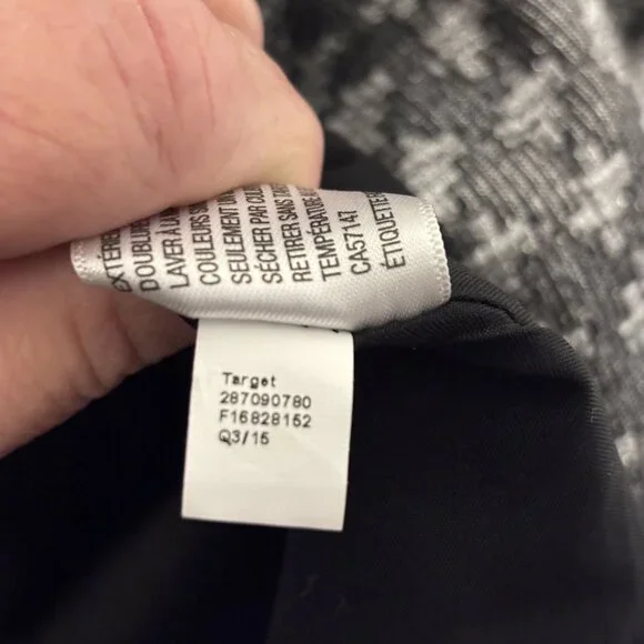 Isani For Target Black & Silver Feminine Retro Style Houndstooth Sleeveless - Picture 15 of 15